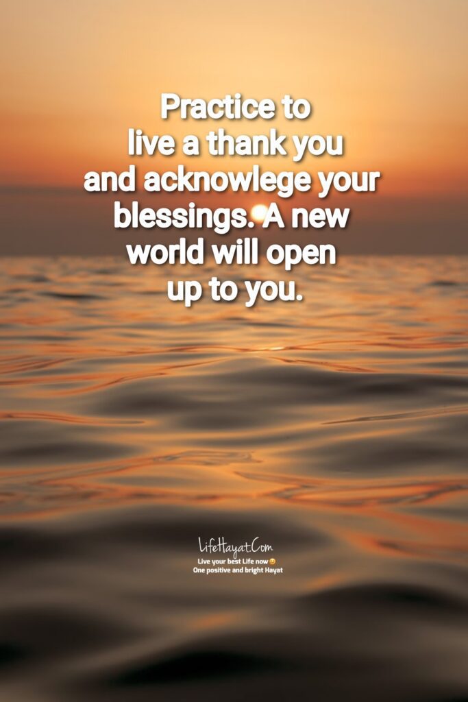 Live with gratitude