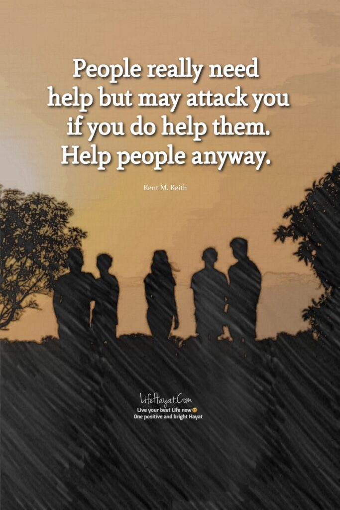 Help people anyway