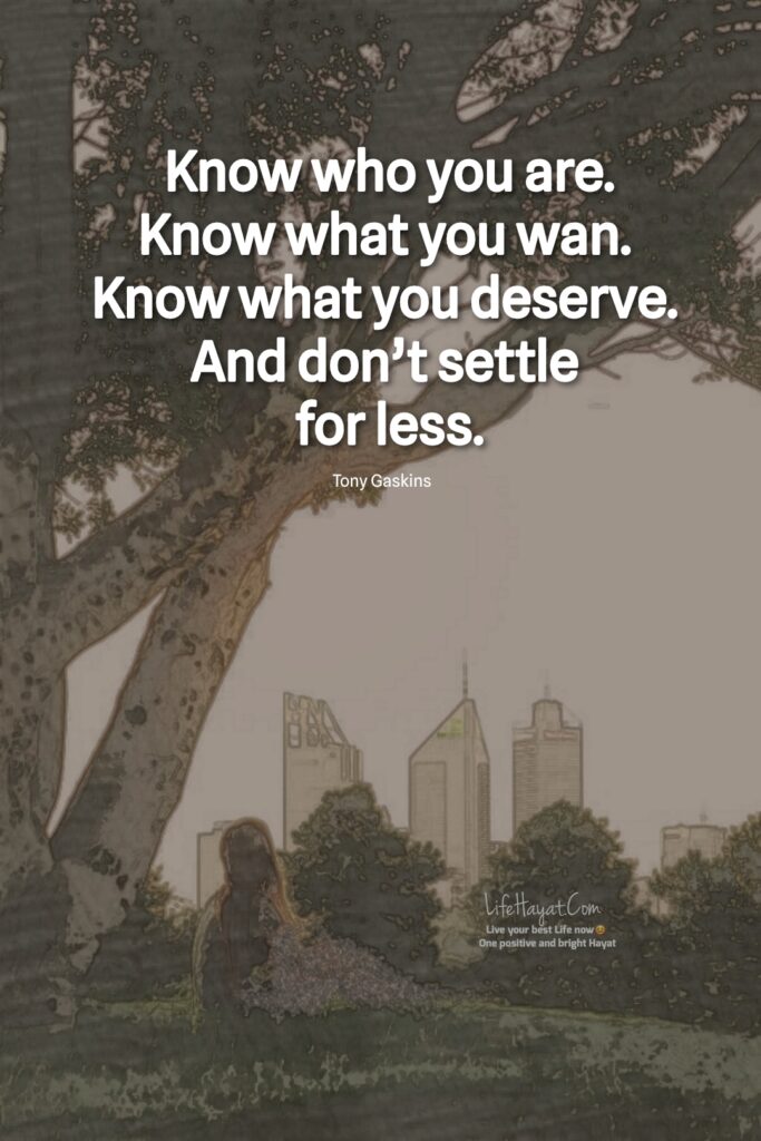 Don't settle 
