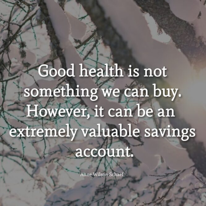 It Is Health That Is Real Wealth