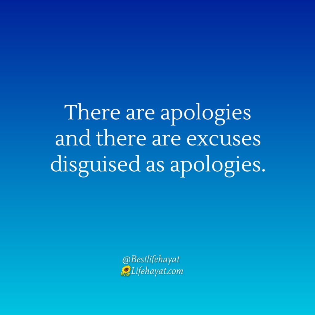 Excuses-apologies